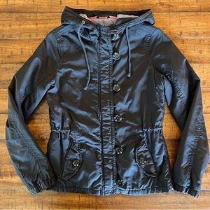 AE Jacket - Black - hooded - women’s small - American Eagle coat